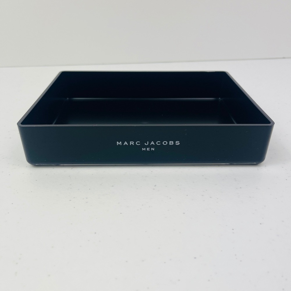 Marc Jacobs Men Black Acrylic Valet Tray Catchall Desk Organizer‎ Minimalist